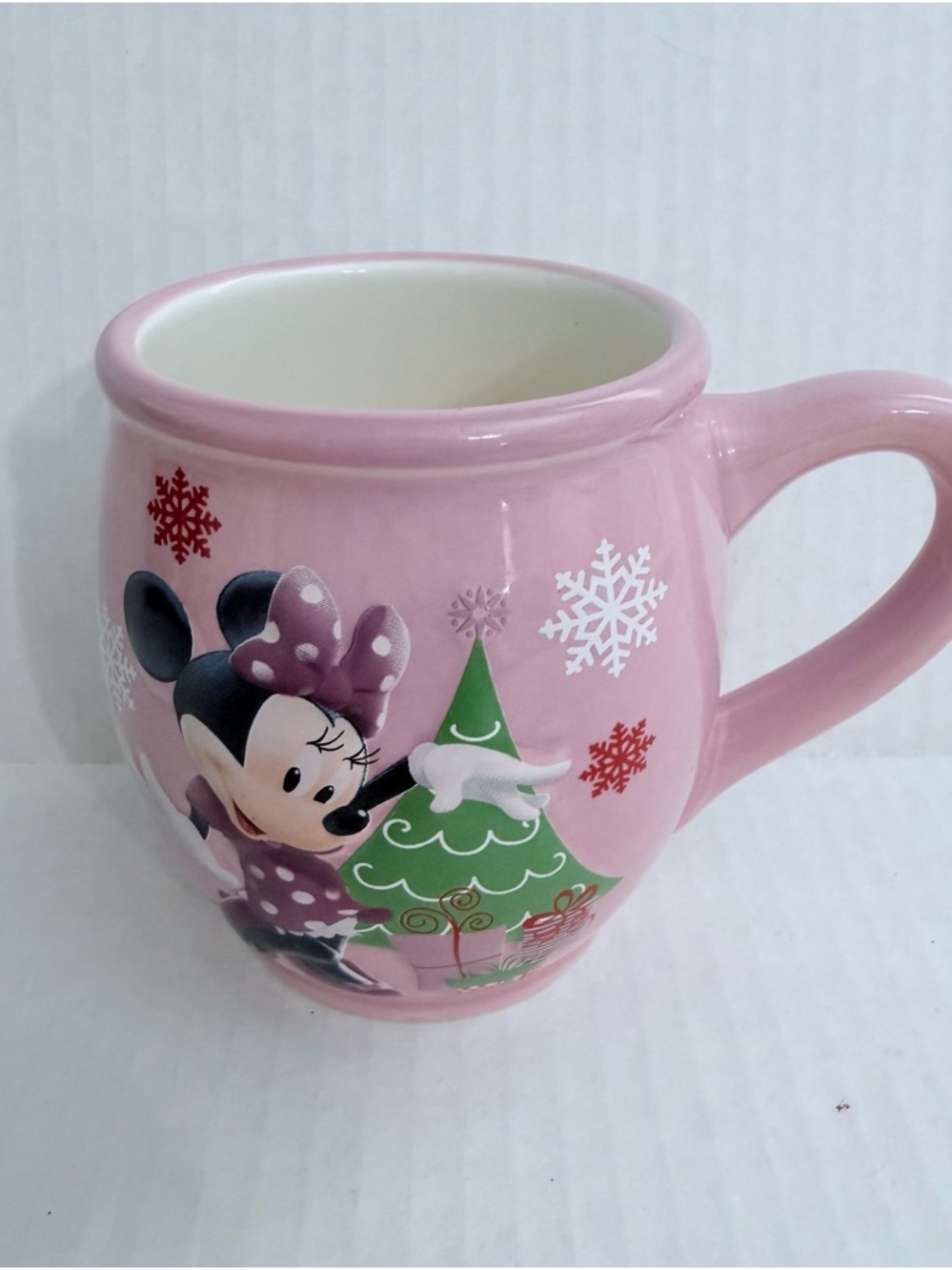 Disney Pink Minnie Mouse Christmas Mug